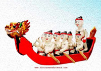 Dragon boat water puppet