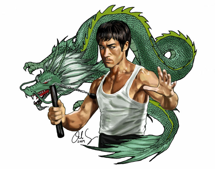 bruce lee green dragon