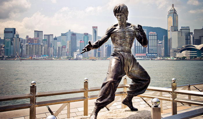 bruce lee hong kong statue