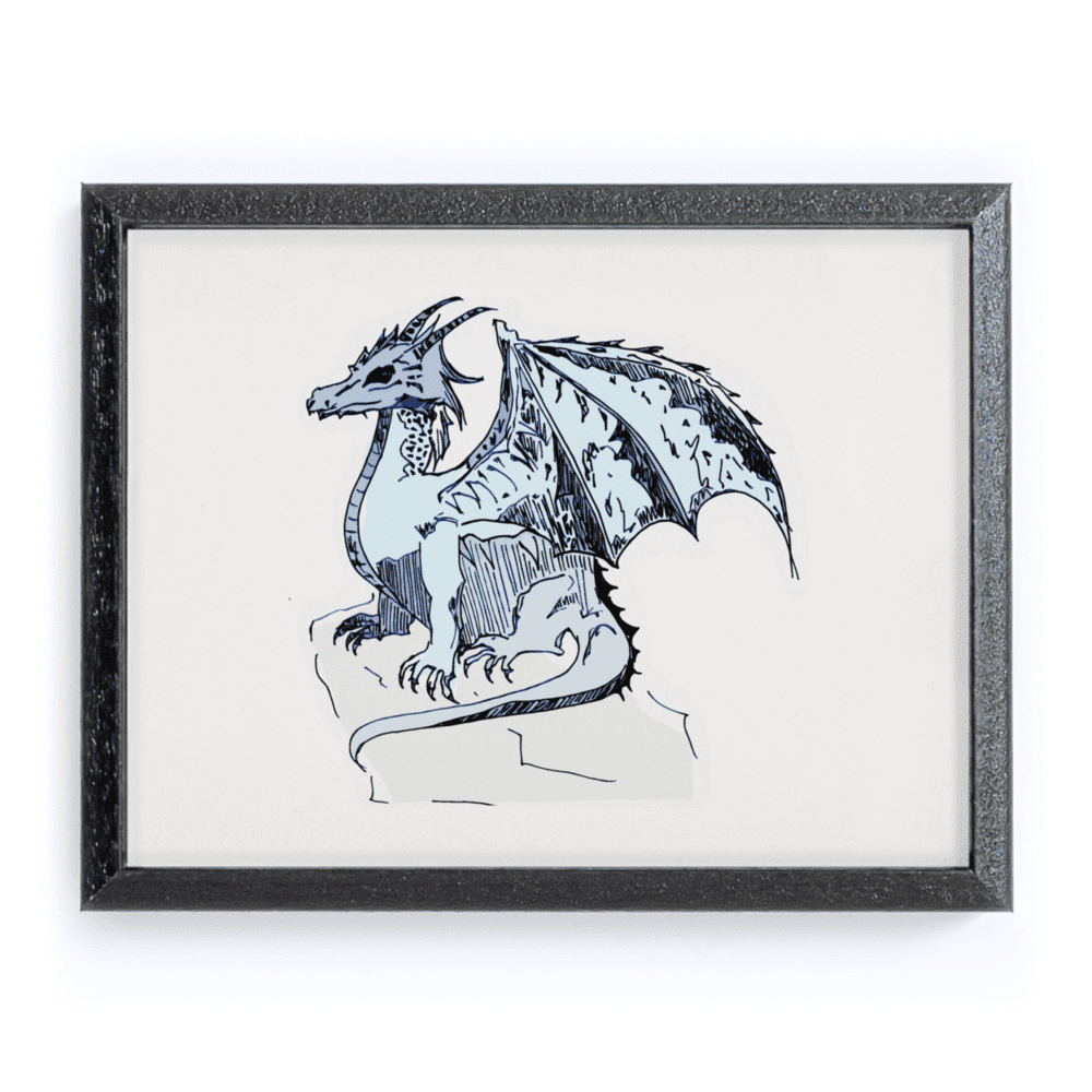 blue skull dragon