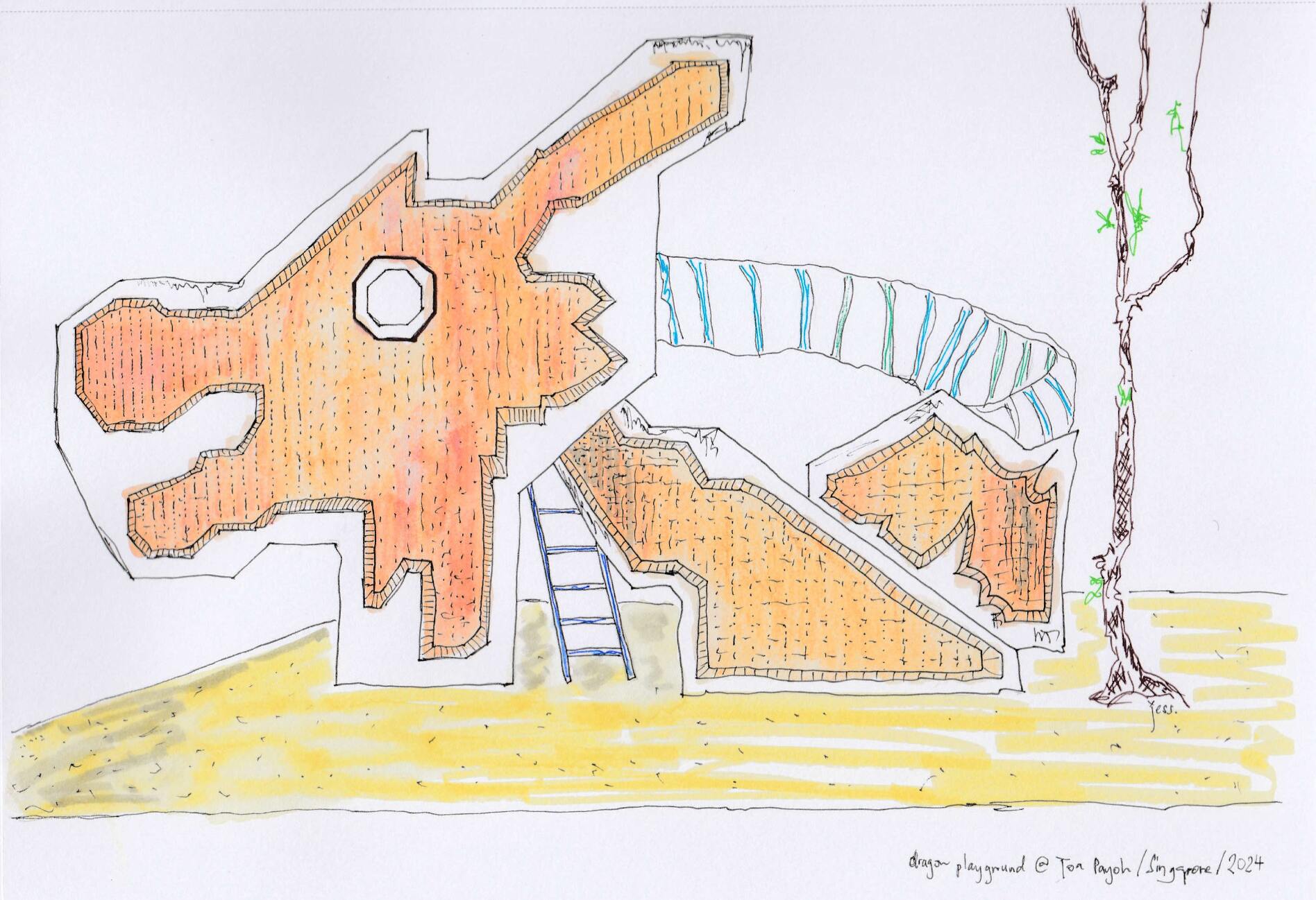 toa payoh dragon sketch