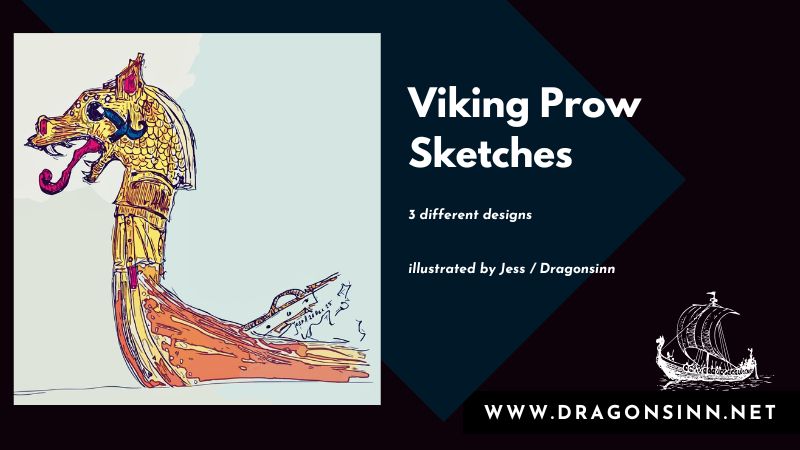 viking prow dragon sketch
