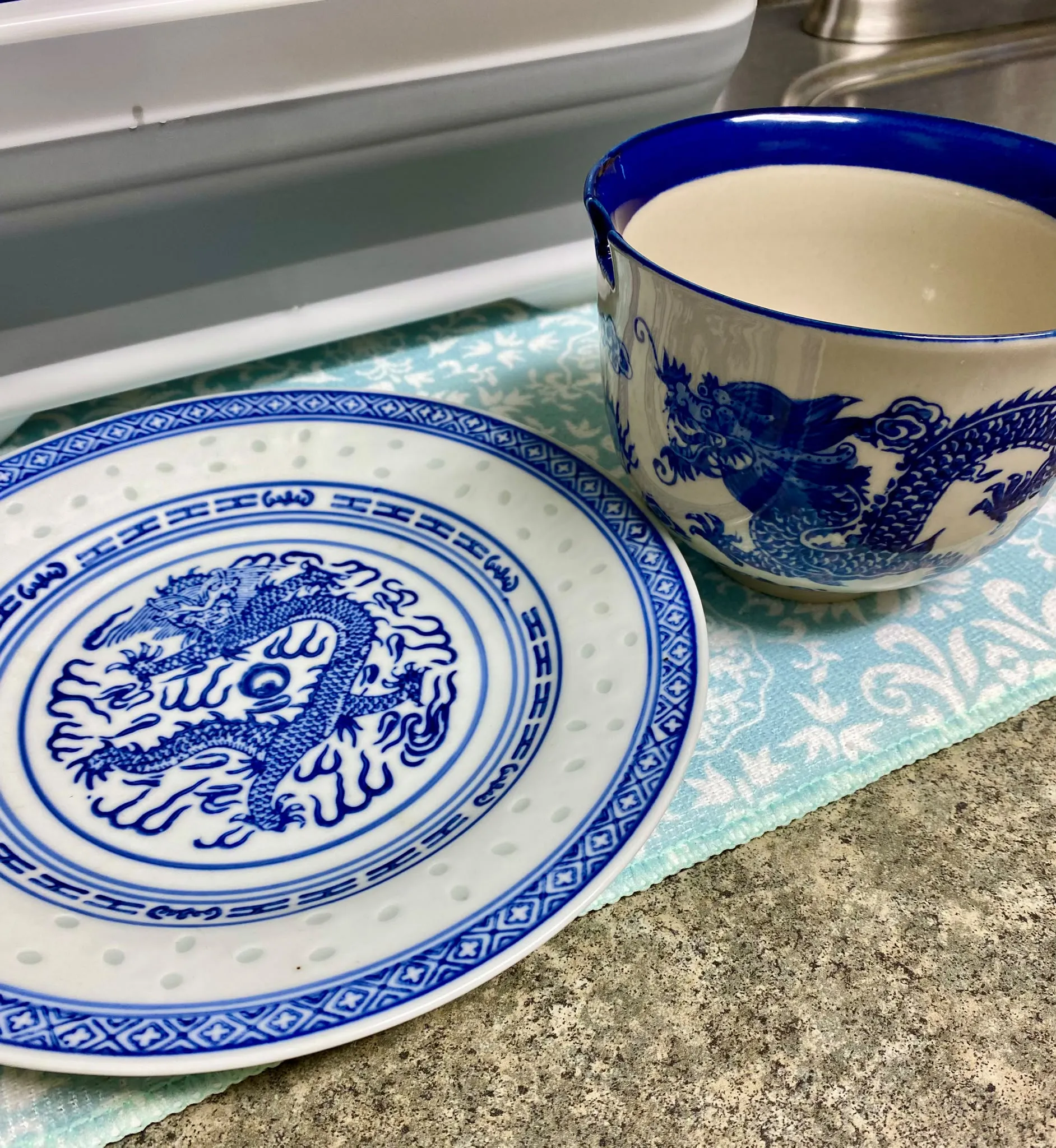 dragon bowl and plate