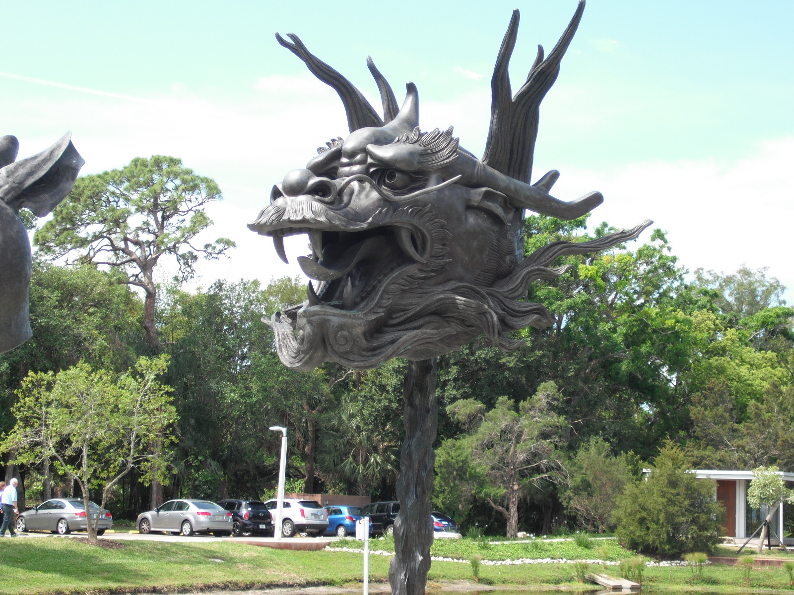 dragon zodiac head sculpture