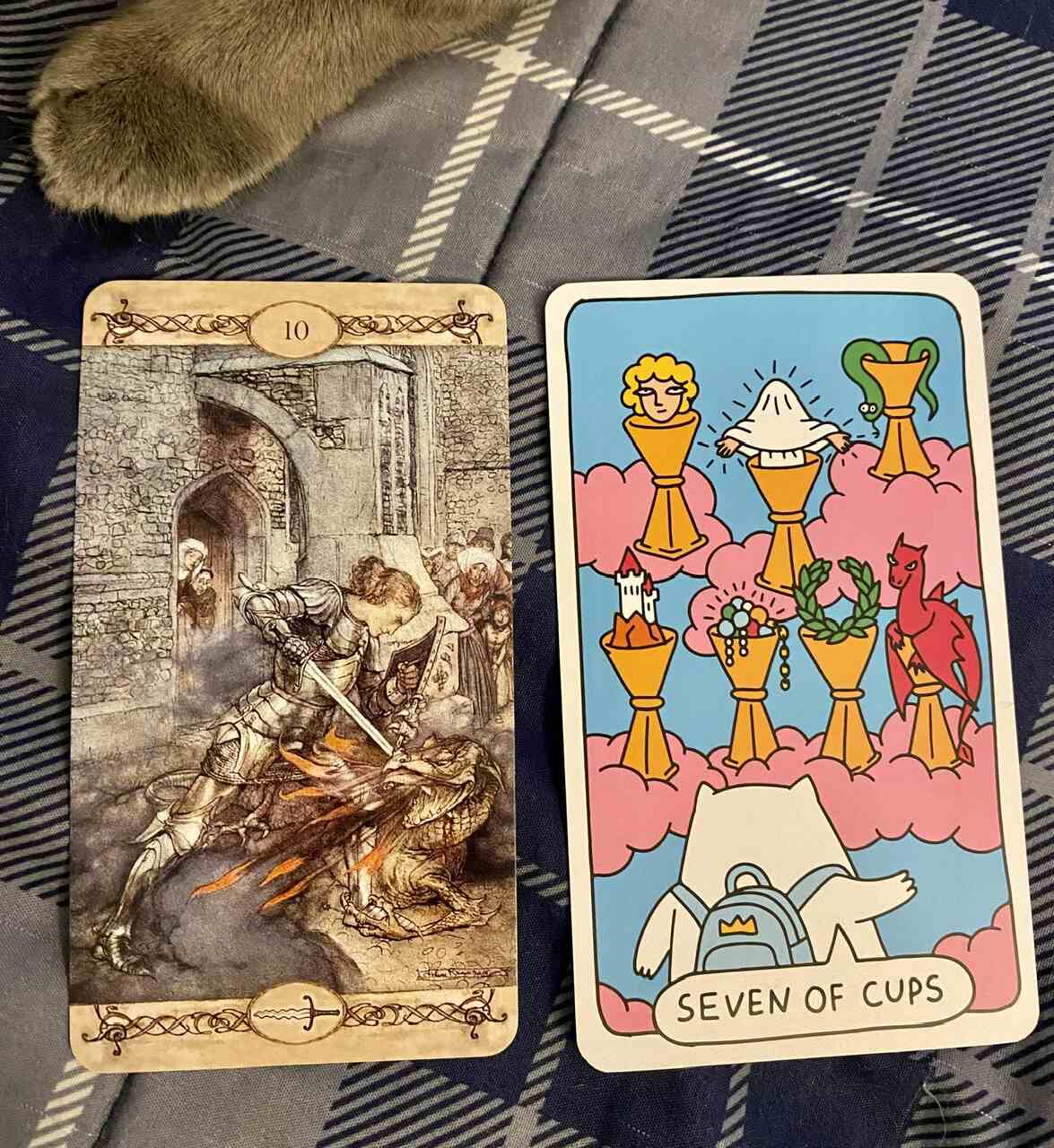 Rackham deck and paws tarot deck cards