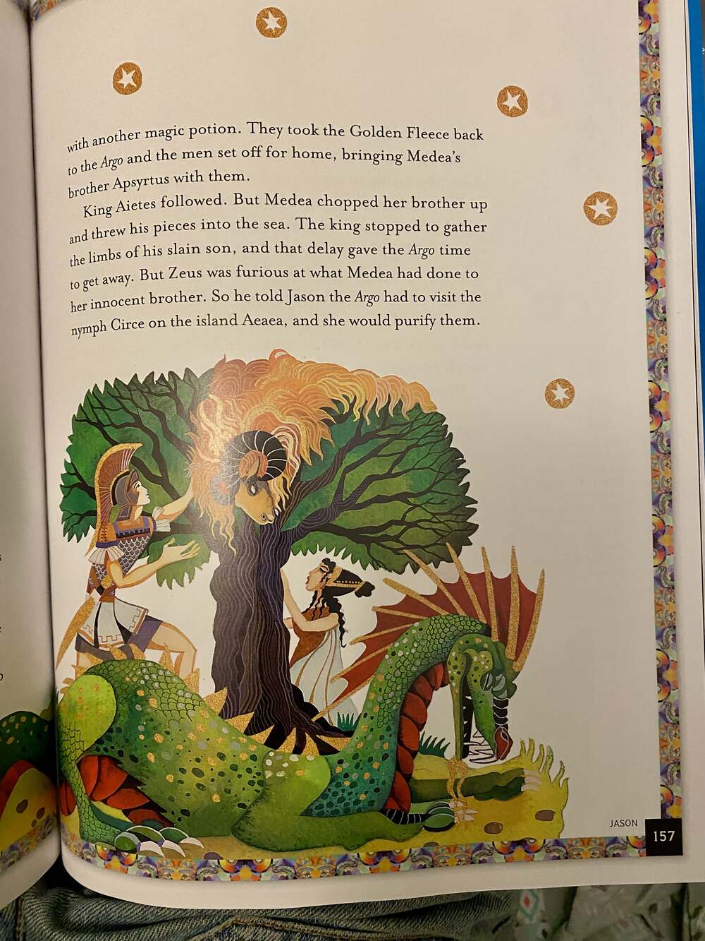 Jason and Golden Fleece dragon art