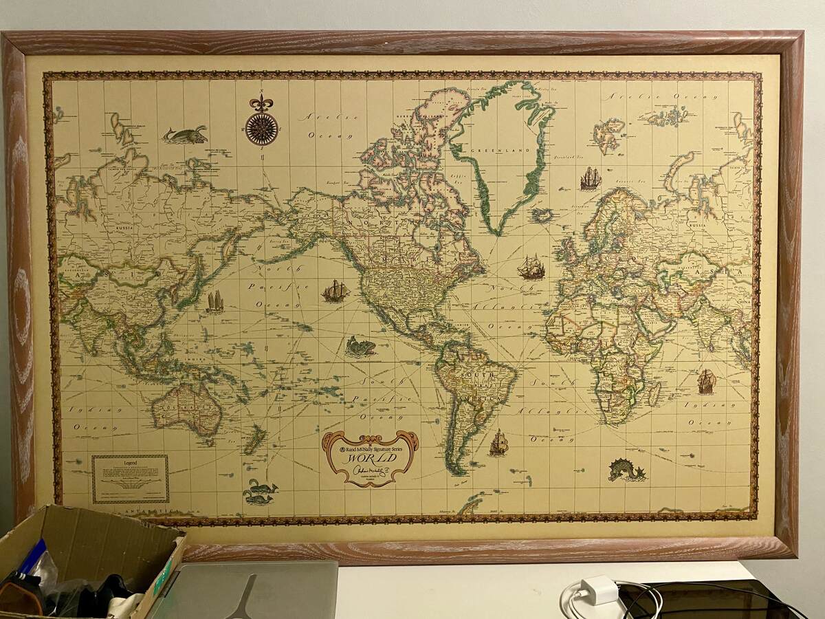 rand mcnally wall map
