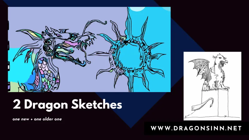 two dragon sketches