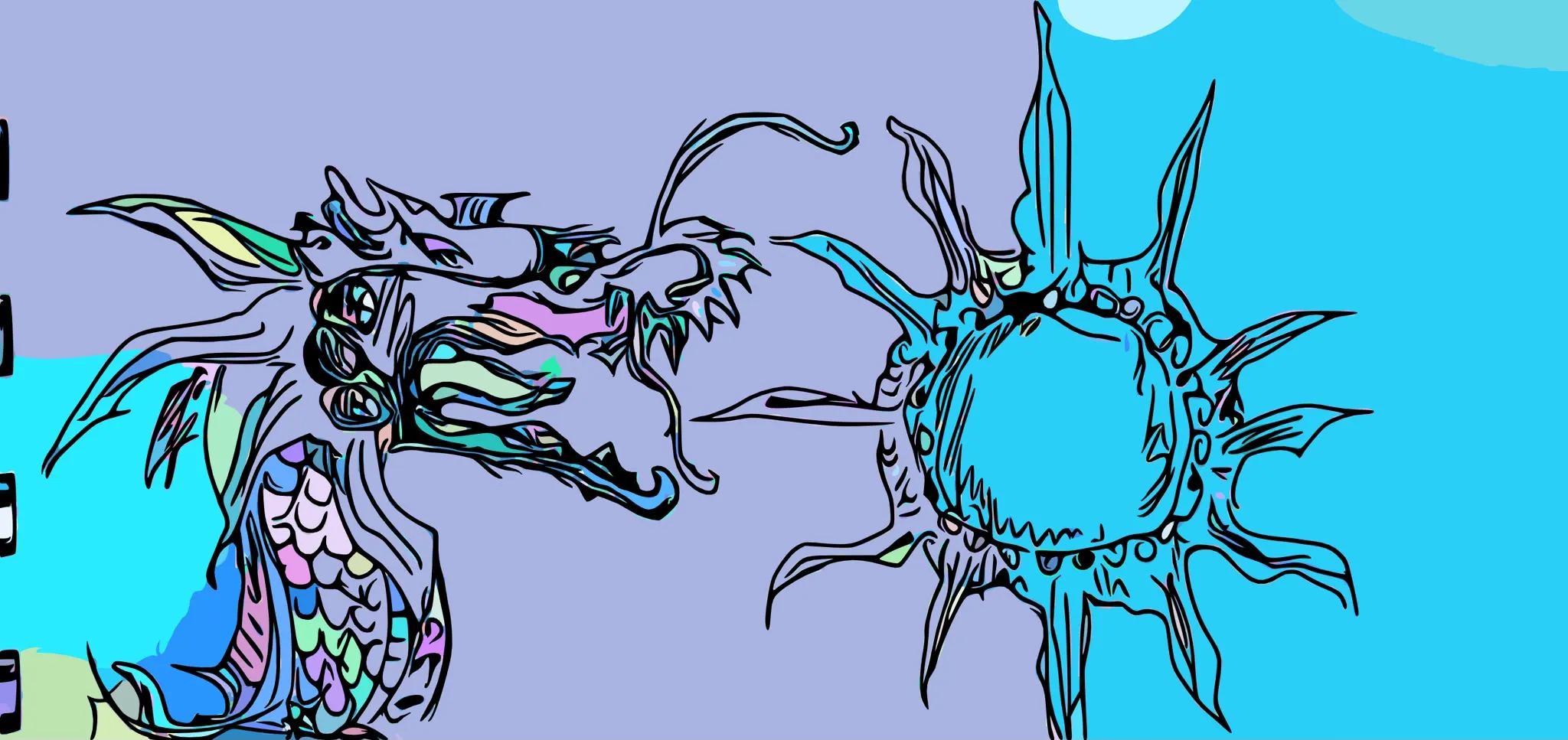 midnight sun dragon sketch